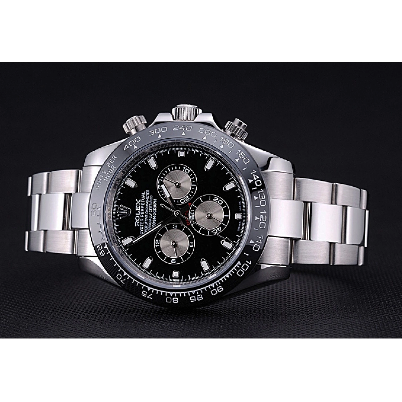 AAA Replica Watches Stainless Dial Bracelet Cosmograph Steel Rolex Black Daytona 622543 0604